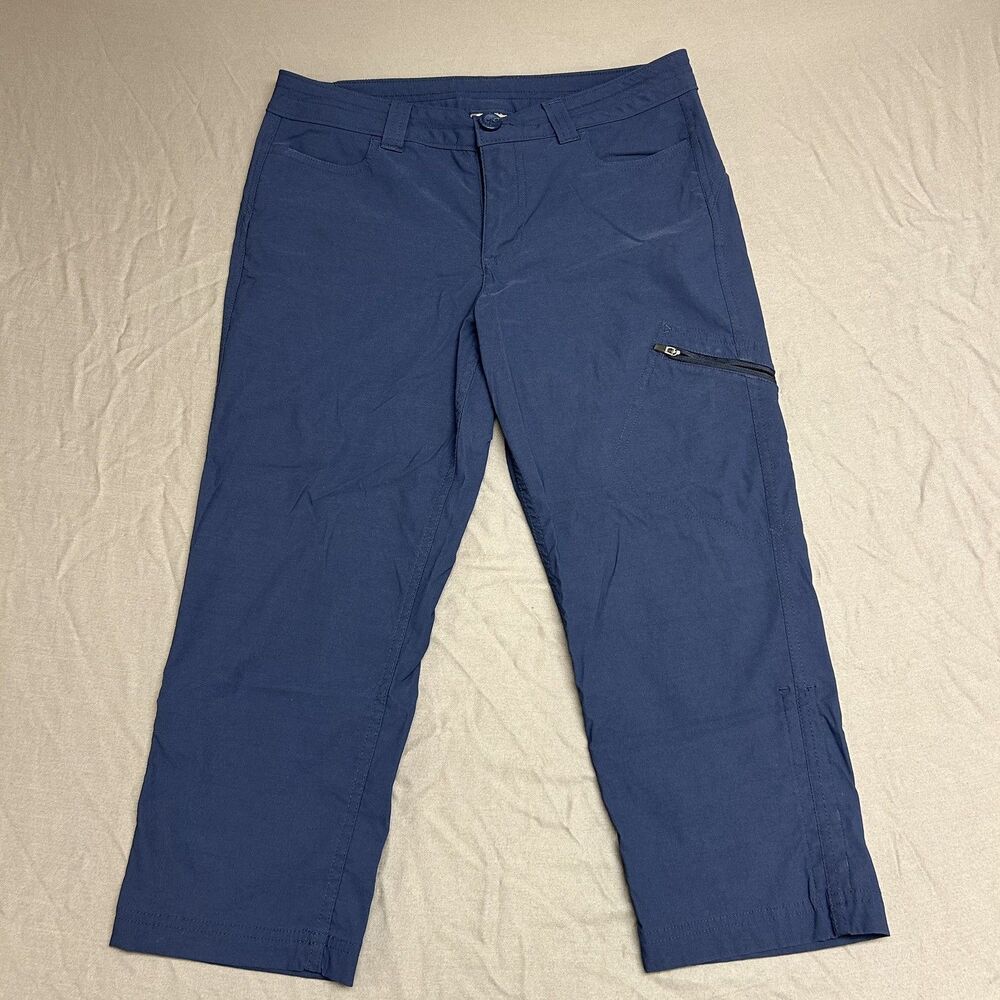 Eddie Bauer Womens Sz 4 Capri Shorts Blue Outdoors Hiking